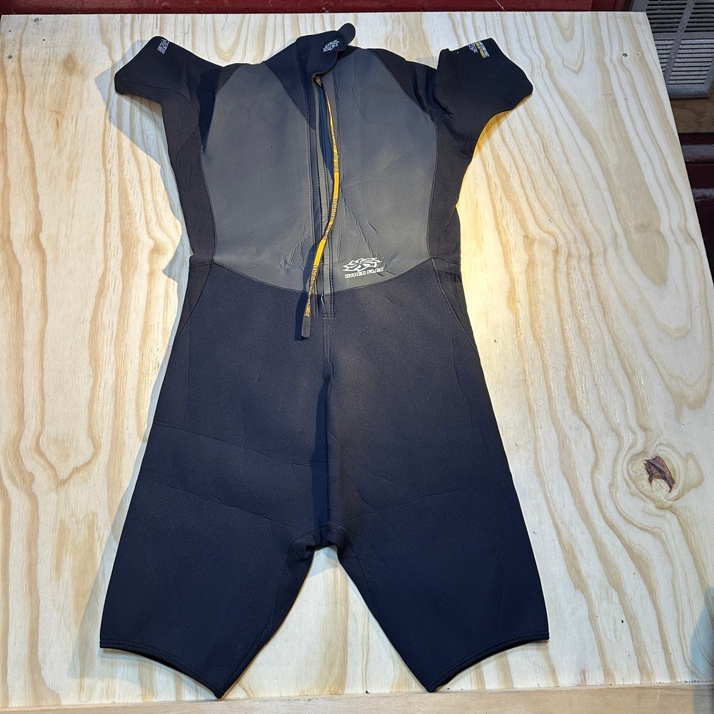 Hyperflex Cyclone Series 2.5mm Shorty Wetsuit XXL Mens Black Grey Surfing Diving